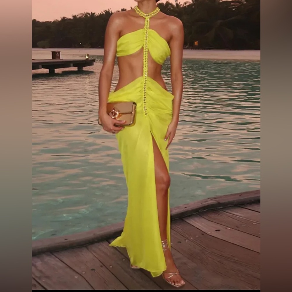 Brand Yellow New Vacation Dress